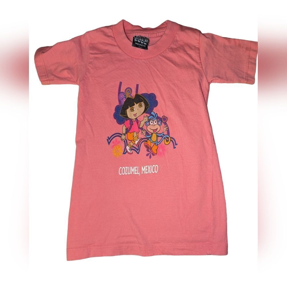 Vintage Y2K Dora girls pink souvenir‎ shirt size 2-4 youth Mexico